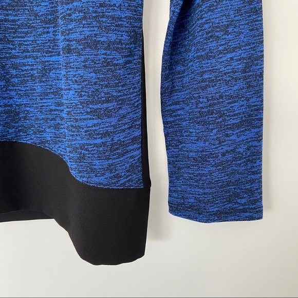 J. CREW BLUE/BLACK COLOUR BLOCKED RAGLAN TOP, MIXED MEDIA, MEDIUM - Picture 3 of 10